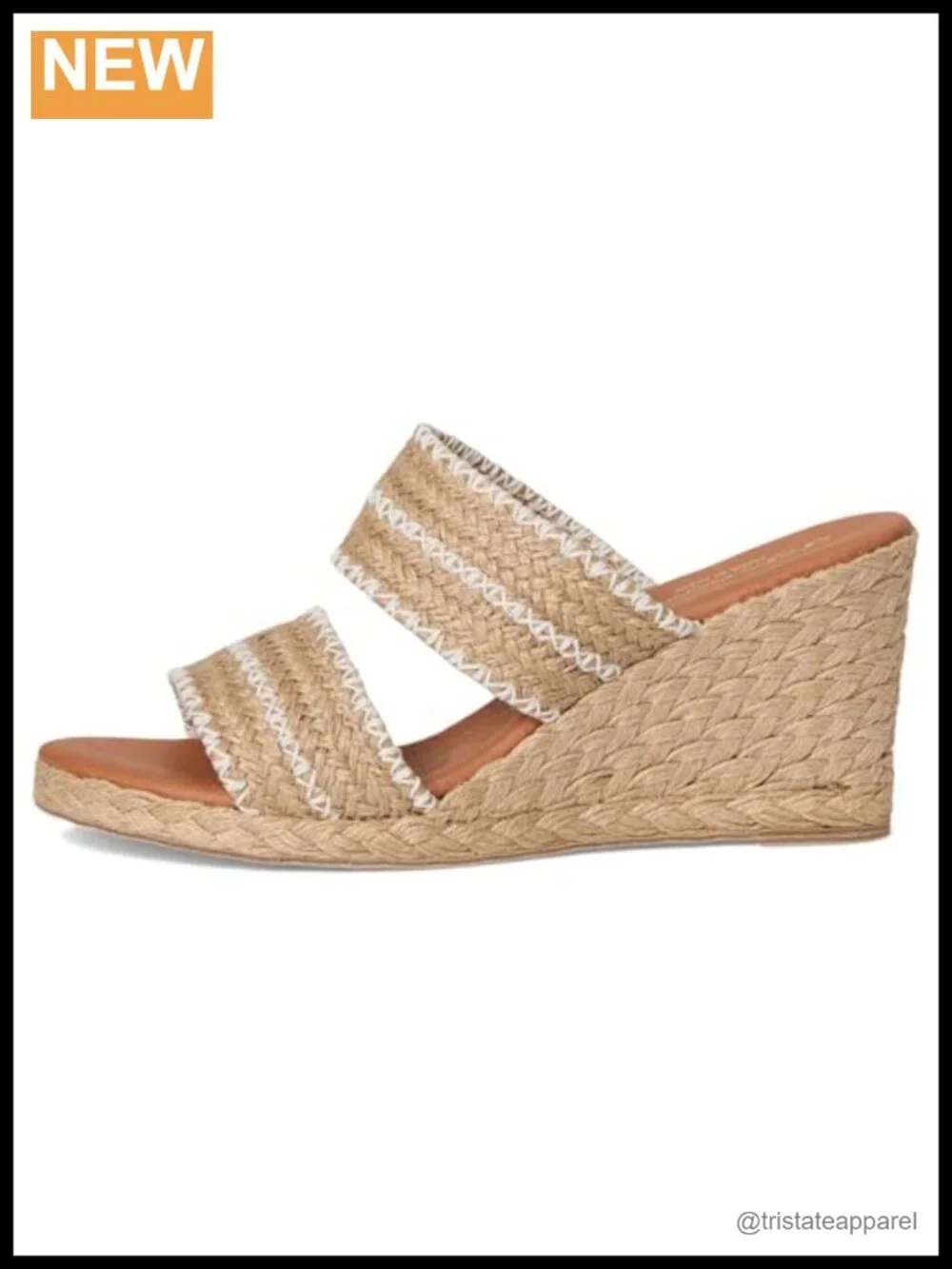 Wedge Sandal Leather Lined Jute Slip On Platform Comfort